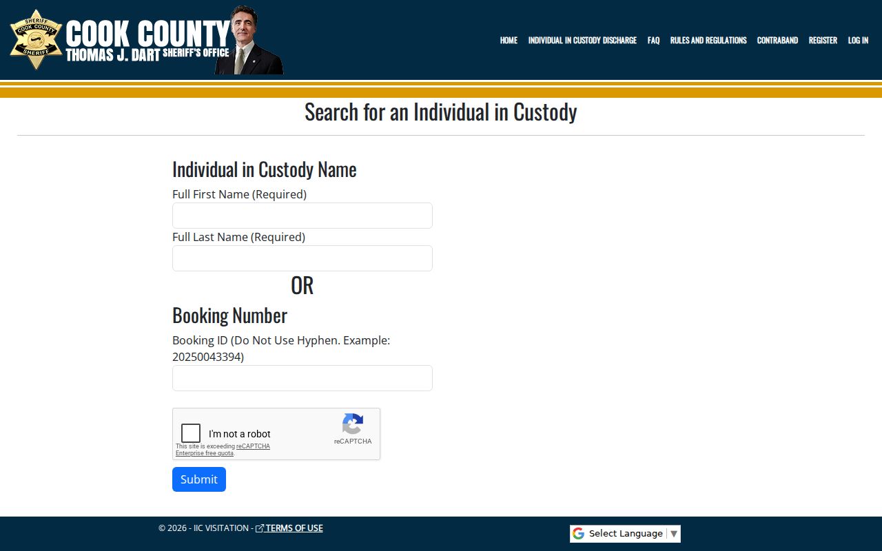 Cicero residents directory Cook County custody locator